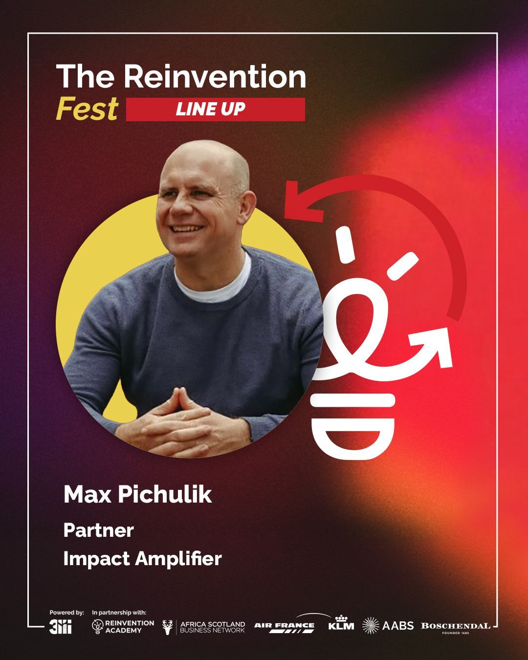 Reinvention Fest line-up card featuring Max Pichulik